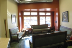 Waiting room with large picture windows