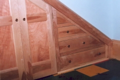 Custom storage under stairs