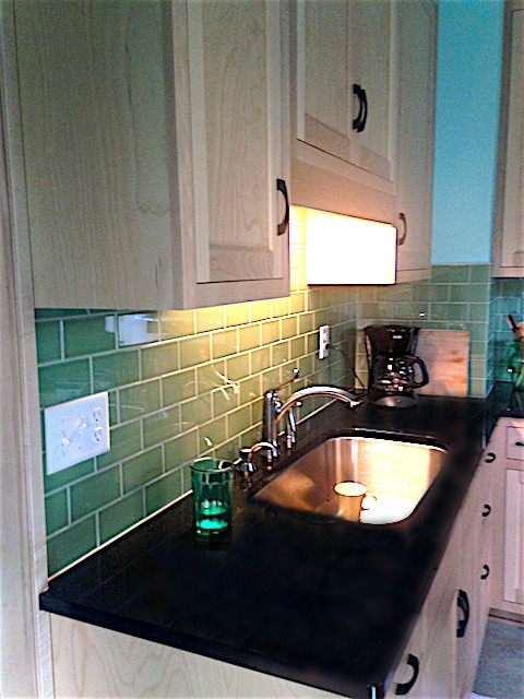 Kitchen cabinets and counter after remodel